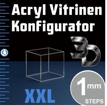 Acryl Modell Vitrinen Konfigurator XXL nach Maß in 1 mm Steps